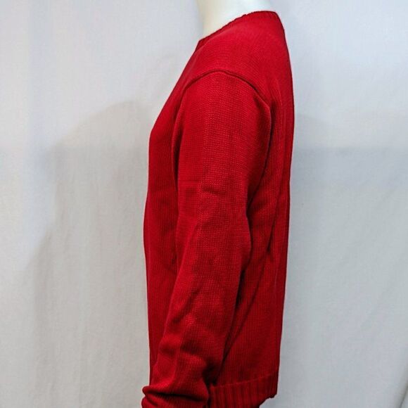 Polo Ralph Lauren Cable knit red cotton crew neck - Picture 6 of 8